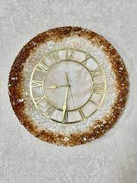 White Marble Effect Resin Wall Clock
