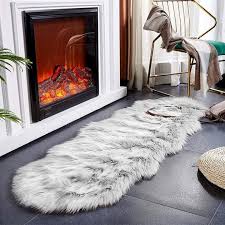 plush soft sheepskin bedroom carpet