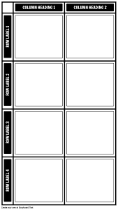 Blank 2x4 Chart Storyboard By Storyboard Templates