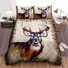 Deer In The Forest Quilt Bedding Set
