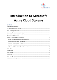microsoft azure cloud storage contents