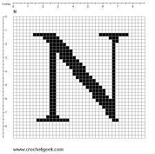 Free Filet Crochet Charts And Patterns Letter N Filet