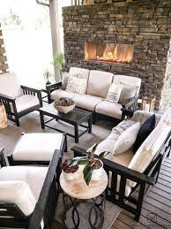 black and white outdoor patio furniture