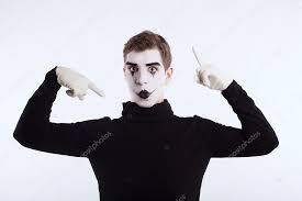 the boy is mime stock photo by