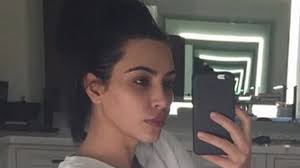 kim kardashian shares makeup free