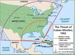 1962 Cuban Missile Crisis Map Of Immediate Threat Areas