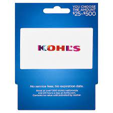 kohl s gift card 25 500 1 ea