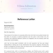 free reference letter templates