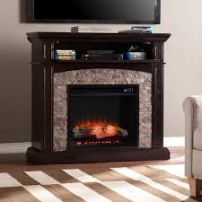 Touch Panel Electric Fireplace In Ebony