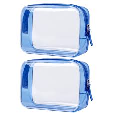 2 pieces large clear travel bags for