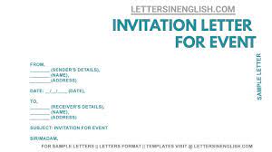 event invitation letter invitation