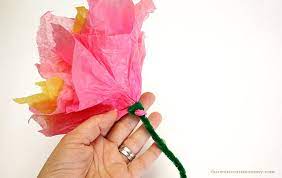 spring craft tissue paper flowers