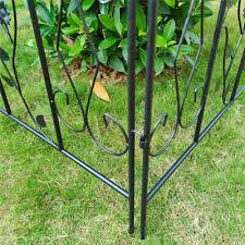 5pcs Coated Metal Garden Fence Panel
