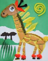 This is a great way to recycle old arts and crafts materials. Giraffe Craft Activity Education Com