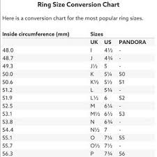 Authentic Pandora Ring Sizes Chart Login B0b3a 1990f