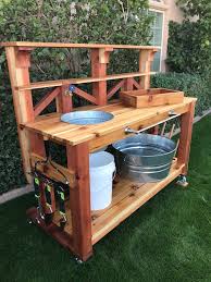 Potting Bench With Water Spigot Cedar