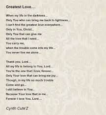 greatest love poem by cynth cute