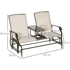 Outsunny 2 Seater Rocker Double Rocking