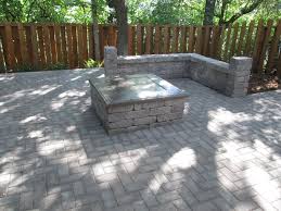 Paver Fire Pit And Sitting Wall