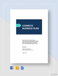 cosmetic business plan template