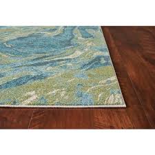kas rugs watercolors teal geode 7 ft x