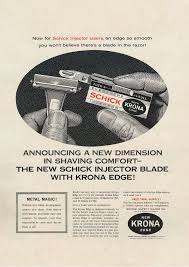 You may need consider between hundred or thousand products from many store. Schick Injector Blades With Krona Edge Advert Reprint Etsy Schick Vintage Razors Adverts