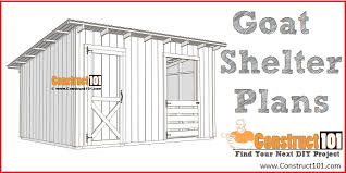 10x14 goat shelter plans with storage