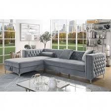 sectional sofa cm6652gysect gray