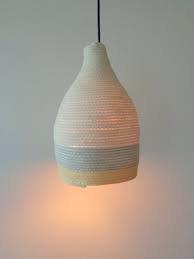 Cotton Rope Pendant Light Basket Pendant Light Shade Natural Etsy