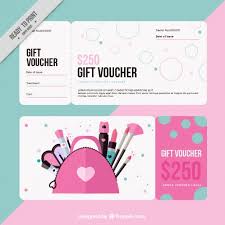 free vector gift voucher for cosmetics