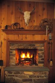 Wood Trim Around A Gas Fireplace