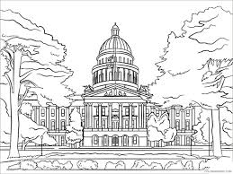 American flag coloring pages, history and more. Us Capitol Building Coloring Pages Educational Printable 2020 2014 Coloring4free Coloring4free Com