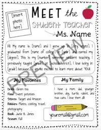 Editable Meet The Student Teacher Letter