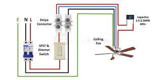 capacitor connection in ceiling fan