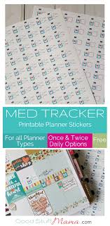 Medicine Tracker Printable Planner Stickers Goodstuff Mama