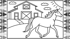 And now, this is the initial graphic. New Coloring Pages Horse Easy Picolour Coloringbay