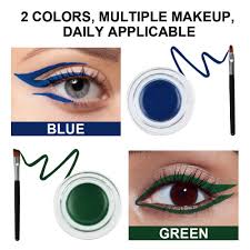 doxlam 2pcs blue green gel eyeliner set