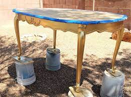 Spray Painting Furniture Gold Dining