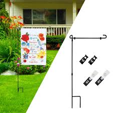 Don't have enough storage space in your garage to put away all your expensive tools and yard equipment? Home Garden Flag Poles Parts Iron Garden Flag Pole Outdoor Yard Flags Stake Stand Holder Decor Banner Bracket