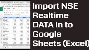 How To Import Nse Data In To Google Sheets Excel And How To Make Your Own Strategy Step By Step