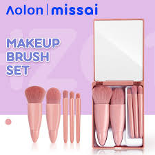 cermin soft fluffy makeup brush set