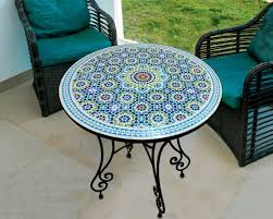 Mosaic Outdoor Table For Patioceramic