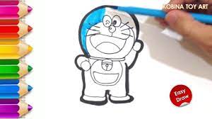 How To Draw Cute Doraemon | Easy Step by Step Drawing For Kids | Kobina Toy  Art ☆ - YouTube