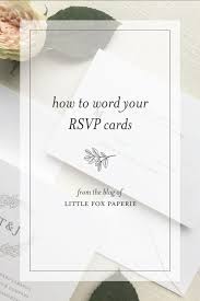 Rsvp Card Wording Little Fox Paperie