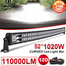Best Offer 53d15 Co Light 22 32 42 52 Inch Curved Led Light Bar 420w 620w 820w 1020w Combo Dual Row Driving Offroad Car Tractor Truck 4x4 Suv Atv Cicig Co