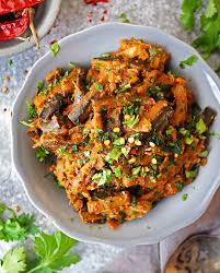 easy pan fried eggplant curry recipe
