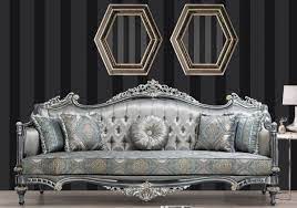 casa padrino luxury baroque sofa silver