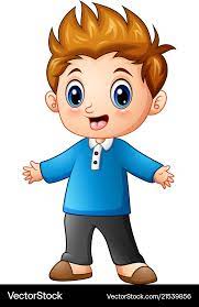 cute little boy cartoon royalty free