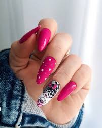 dark pink nails 40 cute designs you