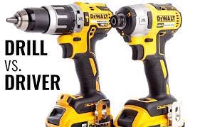an impact driver and a drill